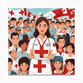 Red Cross Nurses Canvas Print