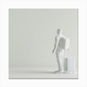 Man With A Suitcase Canvas Print