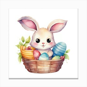 Easter Bunny In Basket 2 Canvas Print