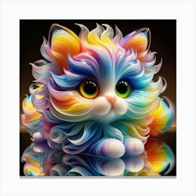 Rainbow Cat 8 Canvas Print