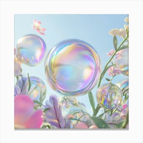 Rainbow Bubbles in the Air Canvas Print