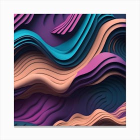 Abstract Wavy Pattern Canvas Print