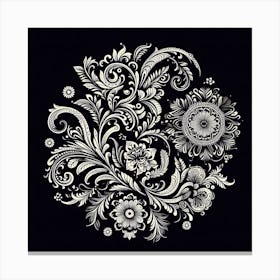 Russian Floral Pattern Canvas Print