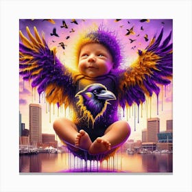 Baltimore Ravens Baby Canvas Print