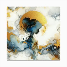 Watercolour Of A Woman Canvas Print