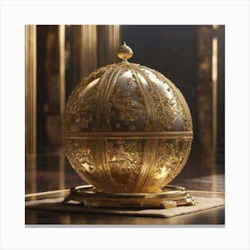 Gold Sphere Canvas Print