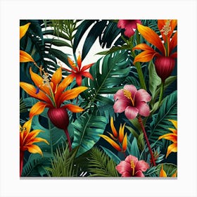 Default Tropical Flora Art 3 Canvas Print