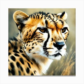 Artistic Picture Of A Cheetah (6) Canvas Print