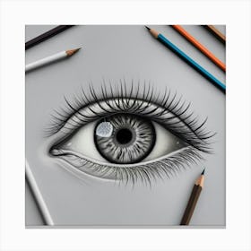 Eye Drawing  Print Canvas Print