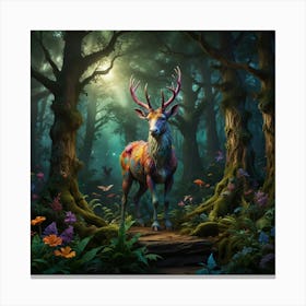 Deer In The Forest 6 Canvas Print