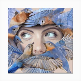 Bluebirds Canvas Print