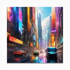 Futuristic City 90 Canvas Print