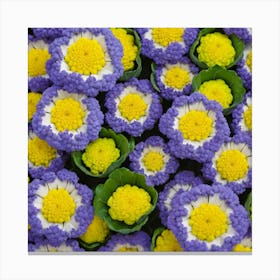 Purple And Yellow Flowers Canvas Print