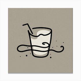 Iced Coffee cup Canvas Print