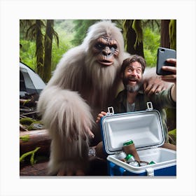 Bigfoot Selfie Canvas Print