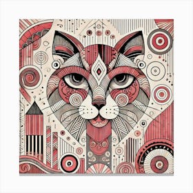 Twilight Stalk City Cat Canvas Print