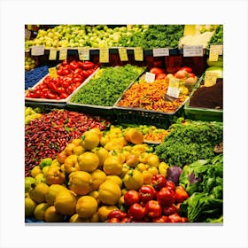 Fruit And Vegetable Market 1 Canvas Print