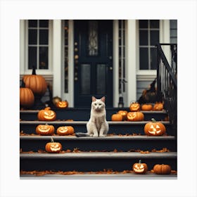Halloween Cat 20 Canvas Print