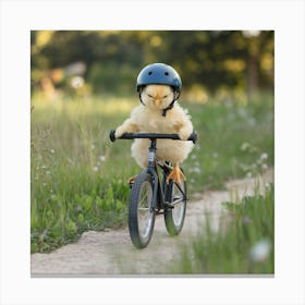 A Photo Of A Cute Yellow Chick Riding A Qgo Jt6vt4efmkuipwxzog 32zjwcb9tikyh0fuqcsfxw Canvas Print