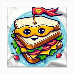 Superhero Sandwich Canvas Print