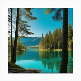 Lake In The Mountains 22 Canvas Print