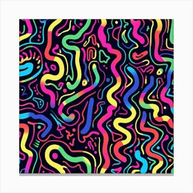 Abstract Vibrant Shapes Canvas Print