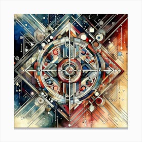 Abstract Painting dimon circle square  Canvas Print