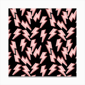 Pink Lightning Bolts Canvas Print