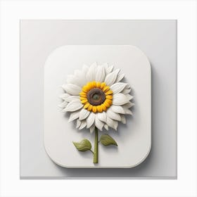 Sunflower Icon Canvas Print