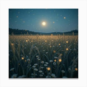 Field Of Daisies Canvas Print