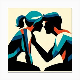 Couple Kissing 2 Canvas Print