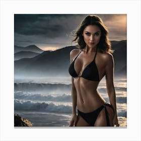 Beautiful Woman In Bikini vb Canvas Print