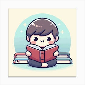 Books Design Collection Cartoon Reading Book Book Collection (15) Canvas Print