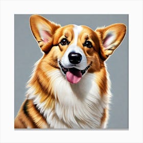 Corgi Portrait 1 Canvas Print