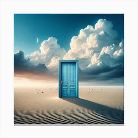 Blue Door In The Desert Canvas Print