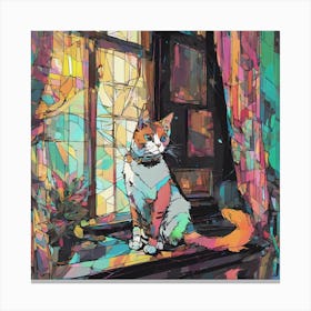 Cat In The Window 2 Canvas Print