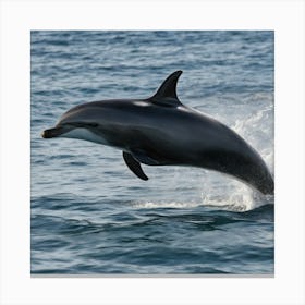 Dolphin Leaping Out Of The Water 1 Canvas Print