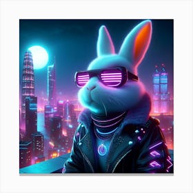 Rabbit In The City Canvas Print