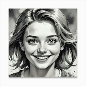 Portrait Of A Young Girl Canvas Print