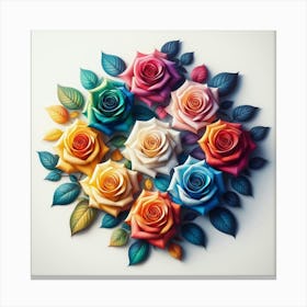 Colorful Roses Canvas Print