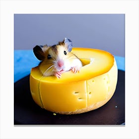 Hamster In Cheese Canvas Print