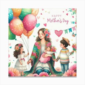 Art Mexican Mother's Day Canvas Print