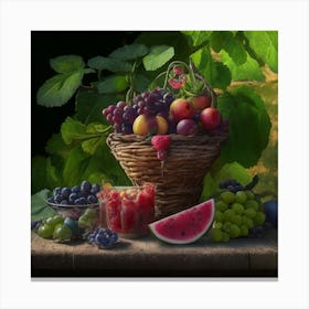Fruit Basket Canvas Print