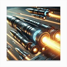 Guided Solar Missiles Converted Canvas Print