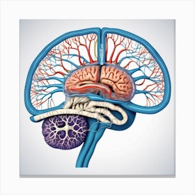 Human Brain Anatomy 21 Canvas Print