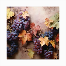 Grapes And Leaves 1 Canvas Print