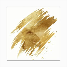 Gold Paint Brush Stroke Canvas Print