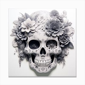 Day Of The Dead Skull Canvas Print