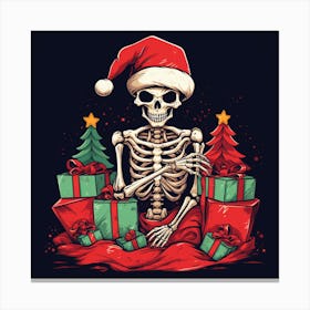 Merry Christmas! Christmas skeleton 24 Canvas Print