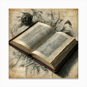 Open Book Canvas Print